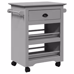vidaXL Kitchen Trolley BODO White 67.5x45x80 cm vegetable trolley trolley - grey
