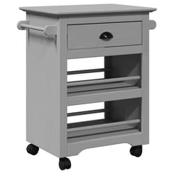 vidaXL Kitchen Trolley BODO White 67.5x45x80 cm vegetable trolley trolley - grey