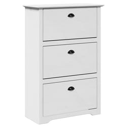 vidaXL Shoe Rack Shoe Cabinet Shoe Storage Shelf Organiser Hallway Cupboard - white