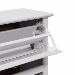 vidaXL Shoe Rack Shoe Cabinet Shoe Storage Shelf Organiser Hallway Cupboard - white - Additional view 7