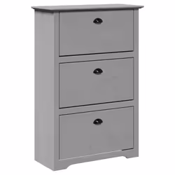 vidaXL Shoe Rack Shoe Cabinet Shoe Storage Shelf Organiser Hallway Cupboard - grey