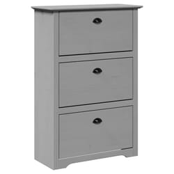 vidaXL Shoe Rack Shoe Cabinet Shoe Storage Shelf Organiser Hallway Cupboard - grey