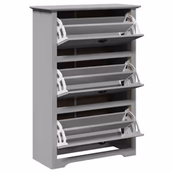 vidaXL Shoe Rack Shoe Cabinet Shoe Storage Shelf Organiser Hallway Cupboard - grey - Additional view 4