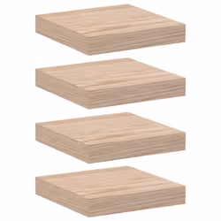 vidaXL Floating Shelves Wall Shelf Display Storage Shelf Rack Engineered Wood - 23 x 23.5 x 4 cm/ 4 pcs