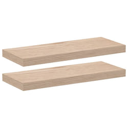 vidaXL Floating Shelves Wall Shelf Display Storage Shelf Rack Engineered Wood - 60 x 23.5 x 4 cm/ 2 pcs