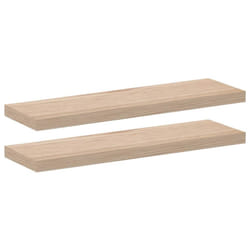 vidaXL Floating Shelves Wall Shelf Display Storage Shelf Rack Engineered Wood - 80 x 23.5 x 4 cm/ 2 pcs