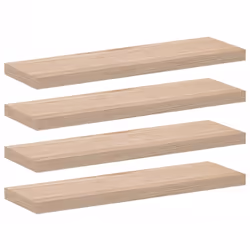 vidaXL Floating Shelves Wall Shelf Display Storage Shelf Rack Engineered Wood - 80 x 23.5 x 4 cm/ 4 pcs