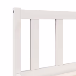 vidaXL Bed Frame Home Bedstead Bed Base Mattress Foundation Solid Pinewood - white, 100 x 220 cm - Additional view 6