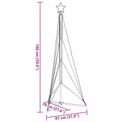 vidaXL Christmas Tree Light 363 LEDs Warm White 182 cm Christmas light - cold white - Additional view 9