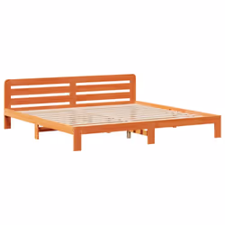 vidaXL Bed Frame without Mattress Bed Wax Brown Super King Solid Wood Pine - Additional view 2