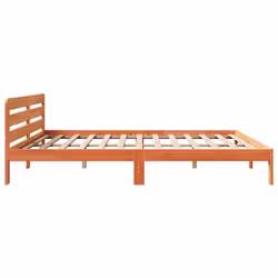 vidaXL Bed Frame without Mattress Bed Wax Brown Super King Solid Wood Pine - Additional view 4