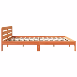 vidaXL Bed Frame without Mattress Bed Wax Brown 200x200 cm Solid Wood Pine - Additional view 4
