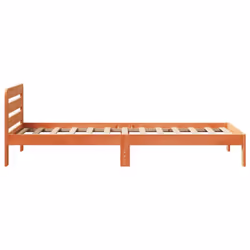 vidaXL Bed Frame without Mattress Wax Brown 90x190 cm Single Solid Wood Pine - Additional view 4