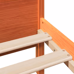 vidaXL Bed Frame without Mattress Bed Base Bedstead Solid Wood Pine - wax brown, 140 x 190 cm - Additional view 6
