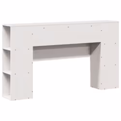 vidaXL Headboard with Storage Bed Headboard Decor White 140 cm Solid Wood Pine - Additional view 5