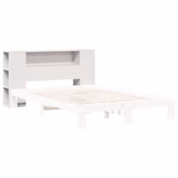 vidaXL Headboard with Storage Bed Headboard Decor White 140 cm Solid Wood Pine - Additional view 6