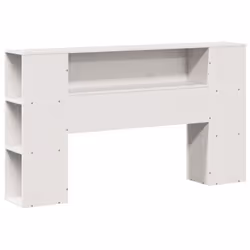 vidaXL Headboard with Storage Bed Headboard Decor White 120 cm Solid Wood Pine