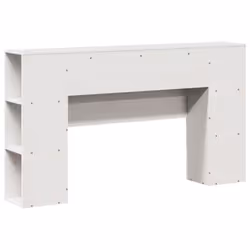 vidaXL Headboard with Storage Bed Headboard Decor White 120 cm Solid Wood Pine - Additional view 5