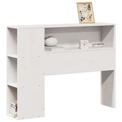 vidaXL Headboard with Storage Bed Headboard Decor White 100 cm Solid Wood Pine