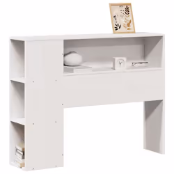 vidaXL Headboard with Storage Bed Headboard Decor White 75 cm Solid Wood Pine