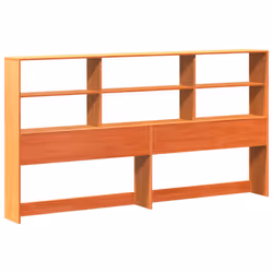 vidaXL Headboard with Storage Bed Headboard Wax Brown 200 cm Solid Wood Pine