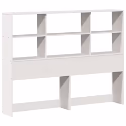 vidaXL Headboard with Storage Bedroom Bed Header White 120 cm Solid Wood Pine