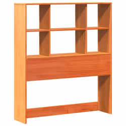 vidaXL Headboard with Storage Bed Headboard Wax Brown 90 cm Solid Wood Pine