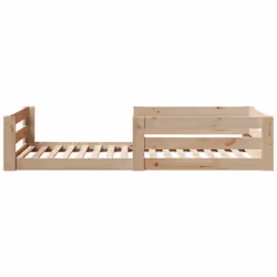 vidaXL Bed Frame without Mattress Bed Base Bedstead 100x200 cm Solid Wood Pine - Additional view 4