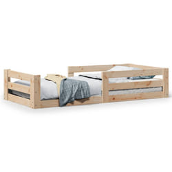 vidaXL Bed Frame without Mattress Bed 75x190 cm Small Single Solid Wood Pine