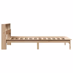 vidaXL Bookcase Bed without Mattress Wax Solid Wood Pine - natural, 100 x 200 cm - Additional view 4