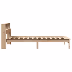 vidaXL Bookcase Bed without Mattress Wax Solid Wood Pine - natural, 90 x 200 cm - Additional view 4