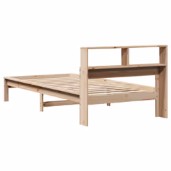 vidaXL Bookcase Bed without Mattress Wax Solid Wood Pine - natural, 90 x 200 cm - Additional view 5