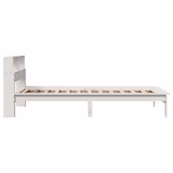 vidaXL Bookcase Bed without Mattress Wax Solid Wood Pine - white, 90 x 190 cm - Additional view 4