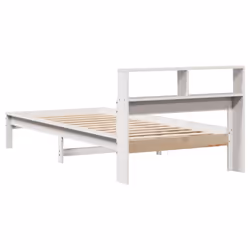 vidaXL Bookcase Bed without Mattress Wax Solid Wood Pine - white, 90 x 190 cm - Additional view 5