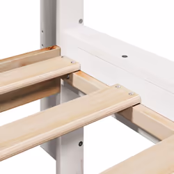 vidaXL Bookcase Bed without Mattress Wax Solid Wood Pine - white, 90 x 190 cm - Additional view 6