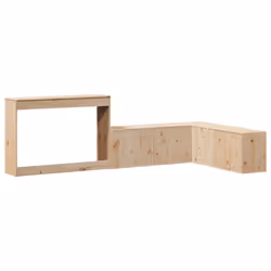 vidaXL Bedside Cabinet with Desk Bed Side Table Nightstand Solid Wood Pine - Additional view 5