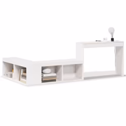 vidaXL Bedside Cabinet with Desk Bed Table Nightstand White Solid Wood Pine