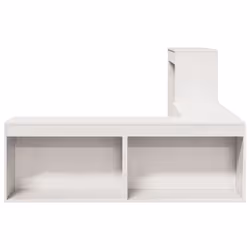 vidaXL Bedside Cabinet with Desk Bed Table Nightstand White Solid Wood Pine - Additional view 4