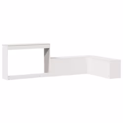 vidaXL Bedside Cabinet with Desk Bed Table Nightstand White Solid Wood Pine - Additional view 5