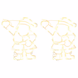 vidaXL Christmas Lights Christmas Decoration Fairy Light 2 pcs Warm White - Santa - Additional view 4