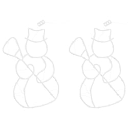 vidaXL Christmas Lights Christmas Decoration Fairy Light 2 pcs Warm White - Snowman