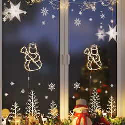 vidaXL Christmas Lights Christmas Decoration Fairy Light 2 pcs Warm White - Snowman