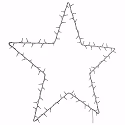 vidaXL Christmas Light Decorations Stake Light with Spikes Star Decor 50 LEDs - 90 x 87 cm