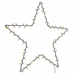 vidaXL Christmas Light Decorations Stake Light with Spikes Star Decor 50 LEDs - 90 x 87 cm