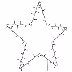 vidaXL Christmas Light Decorations Stake Light with Spikes Star Decor 50 LEDs - 60 x 59 cm