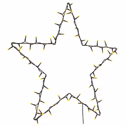 vidaXL Christmas Light Decorations Stake Light with Spikes Star Decor 50 LEDs - 60 x 59 cm