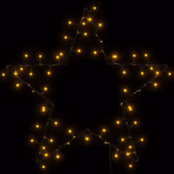 vidaXL Christmas Light Decorations Stake Light with Spikes Star Decor 50 LEDs - 60 x 59 cm - Additional view 5