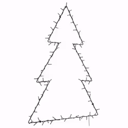 vidaXL Christmas Light Decorations Stake Light with Spikes Tree Decor 50 LEDs - 63 x 90 cm