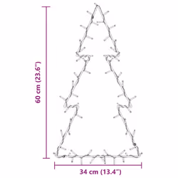 vidaXL Christmas Light Decorations Stake Light with Spikes Tree Decor 50 LEDs - 34 x 60 cm - Additional view 3