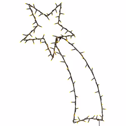 vidaXL Christmas Lights Shooting Star Silhouette Decoration 80 LEDs Warm White - 56 x 90 cm